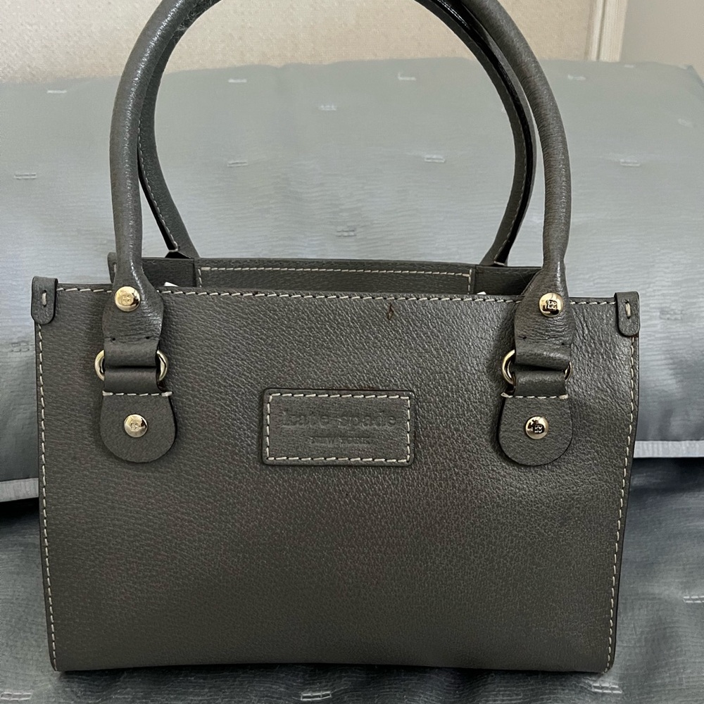 Kate Spade Gray Handbag Vintage shown on Model - Picture 4 of 9